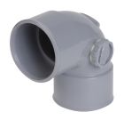 COUDE SIMPLE BOUCHON SUR COTE FEMELLE/FEMELLE 87°30 DIAMETRE 32 - CF88BC