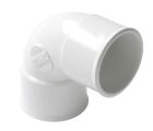 COUDE SIMPLE FEMELLE/FEMELLE 87'30 DIAMETRE 32 BLANC - CF88B
