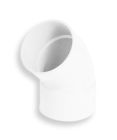 COUDE SIMPLE MALE/FEMELLE 45' DIAMETRE 100 BLANC - CT4B
