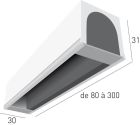 Coffre tunnel en beton cellulaire TVR - long. 1800 mm x larg. 342 mm x ep. 300 mm