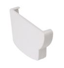 FOND GOUTTIERE GAUCHE POUR PROFILE GOUTTIERE OVATION 28 BLANC   - FG28B