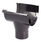 NAISSANCE CENTRALE A COLLER POUR PROFILE LG33 ANTHRACITE AVEC SORTIE DIAMETRE 100  - NAC33A