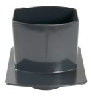 PIED DE CHUTE UNIVERSEL POUR TUBE DE DESCENTE OVATION 105X76 ANTHRACITE - PCU107A