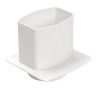 PIED DE CHUTE UNIVERSEL POUR TUBE DE DESCENTE OVATION 105X76 BLANC - PCU107B