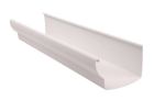 Gouttiere en PVC blanc mouluree developpe T33 - long. 4m