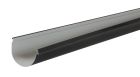 Gouttiere en PVC noir demi ronde developpe T25 - long. 4m