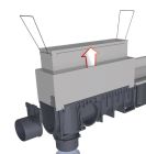 REGARD ACCES 100 HD INOX PROFONDEUR 2 GRILLE CLASSE C250 FENTE  - RDRI102CS