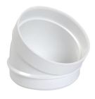 SECTEUR DE COUDE MALE/FEMELLE 30° DIAMETRE 100 BLANC  - ST3W