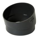 SECTEUR DE COUDE MALE/FEMELLE 15° DIAMETRE 80 ANTHRACITE  - USR1GTA