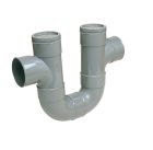 SIPHON ASSAINISSEMENT DIAMETRE 100 AVEC 2 TAMPONS DE VISITE  - YT2