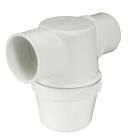 SIPHON LAVABO A COLLER HORIZONTALE DIAMETRE 50 PVC-C BLANC  - 1YJ1CB