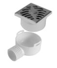 SIPHON VERT 40/50 GRILLE INOX 10X10 AVEC ADSIHJ  - SIHJ10IH