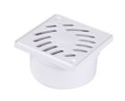 SIPHONNETTE DIAMETRE 40/50 GRILLE PVC 10X10 BLANC  - SIHJ10