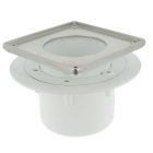 SIPHON POUR CARRELAGE SORTIE VERTICALE CADRE INOX 15X15