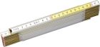 MESURE PLIANTE 2M X 17MM BOIS BLANC-JAUNE (BROCHABLE)