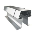 Faitage ventile 2 pentes zinc naturel pour toiture a joint debout lg. 200cm