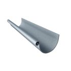 Gouttiere zinc patine gris clair demi ronde developpe T33 - long. 4m (sans bords arrondi)