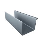 Gouttiere zinc patine gris clair carree developpe T33 - long. 4m