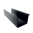 Gouttiere zinc patine noir carree developpe T33 - long. 4m