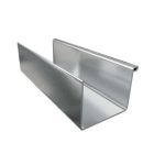 Gouttiere zinc naturel carree developpe T40 - long. 4m
