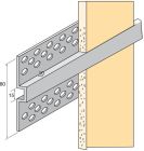 Joint plat aluminium laque pour enduit gratte ep.10 mm lg 300cm
