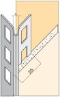 Protege angle aluminium perfore angle vif pour cloisons traditionnelles lg. 200cm