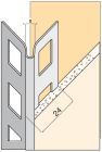 Protege angle aluminium renforce perfore angle allonge pour cloi- sons traditionnelles lg. 200cm