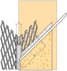 Protege angle deploye pour enduit projete AVEC PERFORATION sans jonc PVC lg. 300cm