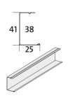 Profil droit U-38 LG 1200 mm