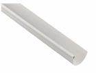 Gouttiere PVC-U gris clair demi ronde developpe T16 - long. 4m