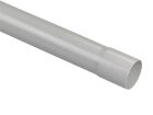 Gouttiere PVC-U gris clair demi ronde developpe T25 - long. 2m
