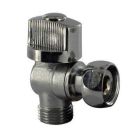 Robinet d'arret equerre 1/4 tour - Chrome - M.12X17 - F.12x17 COQUE