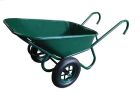 Brouette verte 160 L 2 roues gonflables
