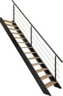 Escalier droit SPARK, equipe de leds, 13 marches