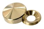Cache vis laiton poli diametre 18mm-blister x4