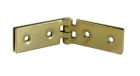 Charniere pour table de jeux double feuille acier laitonne 60X12mm-blister x2