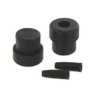 EMBOUT RENTRANT CAOUTC NOIR D.22 - Blister HF de 4 PCES