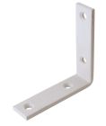 Equerre de renfort acier plastifie blanc 100X100X4mm-vrac x1