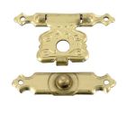 Fermoir de coffret acier laitonne 19x25mm-blister x2
