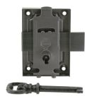 Serrure universelle acier poli en applique 20mm avec cle-blister x1