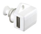 Serrure a pression plastique blanc 15mm-blister x1
