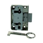 Serrure universelle acier nickele 15mm avec cle-blister x1