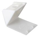 Taquet equerre plastique blanc 24x43x23mm-blister x4