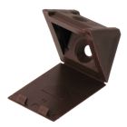 Taquet equerre plastique brun 24x23x23mm-blister x4