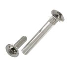 Vis de jonction acier nickele M4-diametre 5x35mm-blister x4