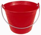 SEAU PLASTIQUE ROUGE 11 LITRES Anse 6,3mm