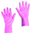 Gants de menage en latex Rose T10