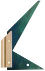 EQUERRE DOUBLE ONGLET LAME ACIER TALON BOIS 250MM