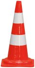 CONE PLASTIQUE FLUO 50CM PVC RETRO CLASSE 2 1,100KG