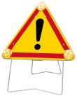 PANNEAU TEMPORAIRE SUPPORTS AK14 1000 T1 DANGER TRIFLASH